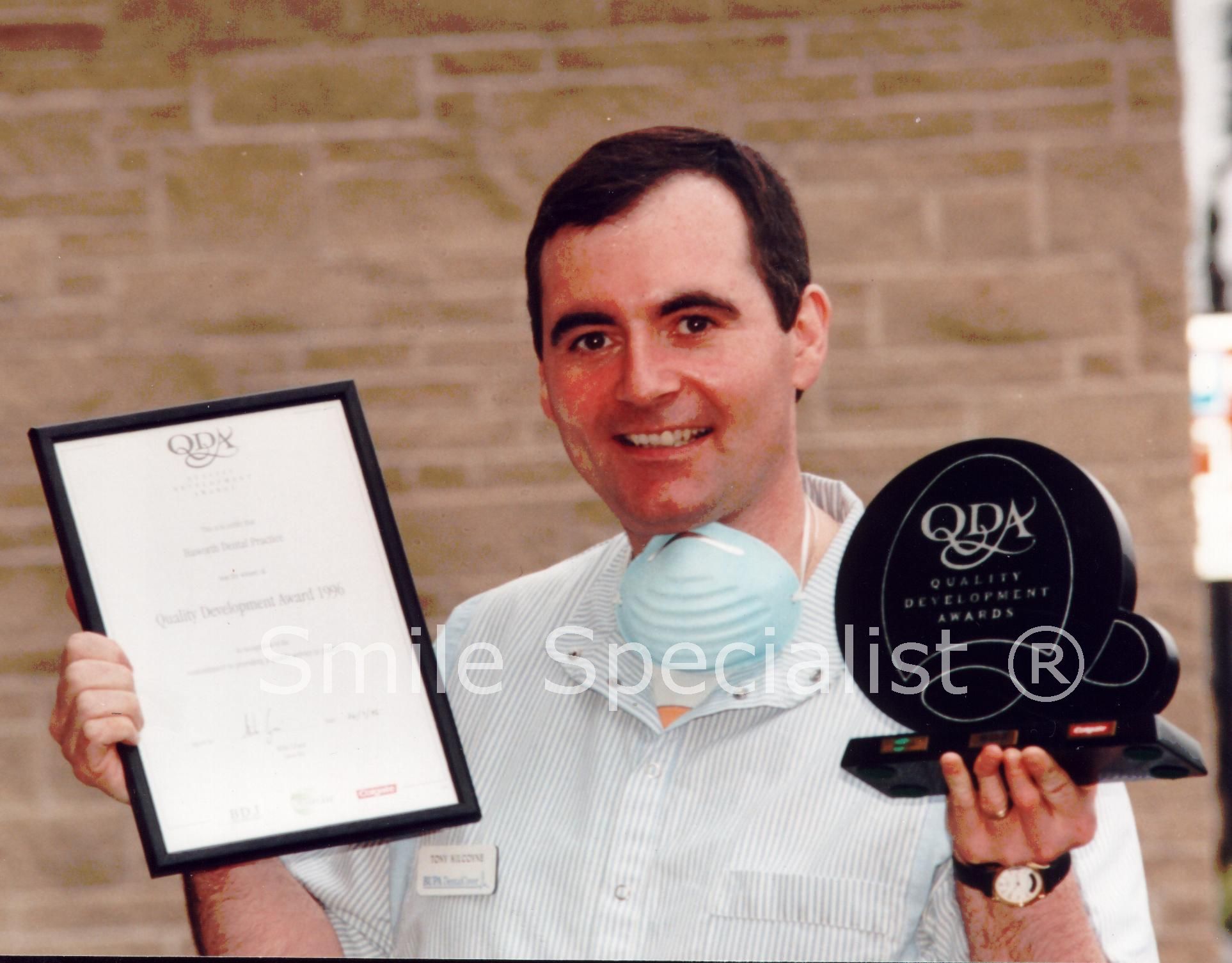 A younger Dr Kilcoyne at the SmileSpecialist Centre – specialist expertise and experience