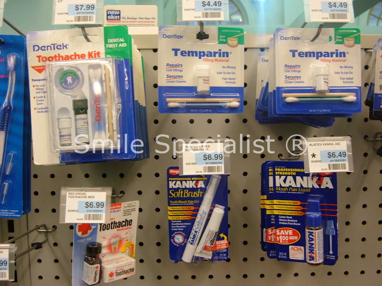 Pharmacies often stock Temporary Cements/Filling Kits